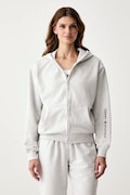 Tommy Hilfiger bluza rozpinana damska bawełniana szara UW0UW06621