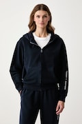 Tommy Hilfiger bluza rozpinana damska bawełniana granatowa UW0UW06621
