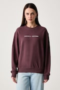 Tommy Hilfiger bluza damska bawełniana brązowa UW0UW06619