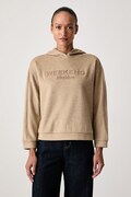 Weekend Max Mara bluza z kapturem damska z dodatkiem wełny WKDVETRINO beżowa 2625926012600