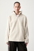 adidas Originals bluza z kapturem damska polarowa Adiluna Season 2 x Jennie beżowa LD4967