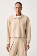 Lacoste bluza damska z bawełną beżowa SF8368