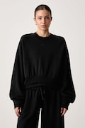 adidas Originals hanorac pentru femei din bumbac Winterized Double negru KS9231
