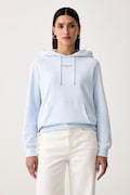 Tommy Jeans bluza z kapturem damska bawełniana niebieska DW0DW23537