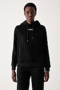 Tommy Jeans bluza z kapturem damska bawełniana czarna DW0DW23537