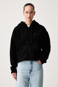 Tommy Jeans bluza rozpinana z kapturem damska polarowa czarna DW0DW23291