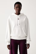 Tommy Jeans bluza z kapturem damska z bawełną biała DW0DW23296