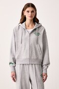 Tommy Hilfiger bluza z kapturem damska z bawełną szara WW0WW51596