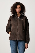 The North Face μπλούζα με κουμπιά γυναικεία φλις Osito καφέ NF0A8H7SNMF1