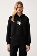 Armani Exchange felpa con cappuccio da donna nera XW002421 AF25516