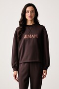 Armani Exchange pulover ženski z viskozo rjav XW002397 AF13397