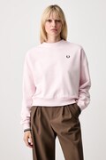 Fred Perry bluza oversize damska bawełniana różowa G1148