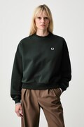 Fred Perry bluza oversize damska bawełniana zielona G1148