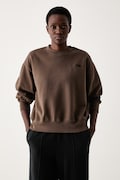 The North Face bluza oversize damska z bawełną Essential brązowa NF0A8HBY1OI1
