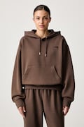 The North Face mikina s kapucňou dámska s bavlnou Essential hnedá NF0A8HBX1OI1