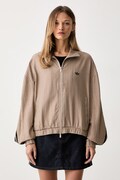 adidas Originals cipzáras melegítőfelső női viszkózzal Checks bézs LE8307