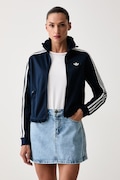 adidas Originals кофта на застібці жіноча Pleated Firebird темно-синя LG4309