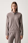 EA7 Emporio Armani bluza rozpinana z kapturem damska brązowa AF12501.7W001381