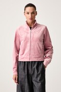 Puma кофта на застібці жіноча велюрова Essentials Elevated рожева 694021
