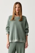 American Vintage bluza oversize damska bawełniana zielona USC03A