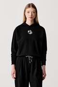 Karl Lagerfeld Jeans bluza z kapturem damska z bawełną czarna B3W20013