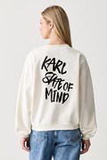 Karl Lagerfeld Jeans oversize mikina dámská bavlněná béžová B3W20012