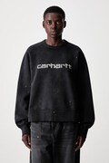 Carhartt WIP W Painter bluza z kapturem bawełniana damska czarna I036843