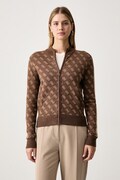 Guess bluza rozpinana damska z dodatkiem wełny ANEIRA brązowa V6BR03 Z1482