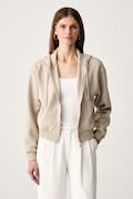 Guess bluza rozpinana z kapturem damska z wiskozą BRIANNA beżowa V6BQ12 K6338