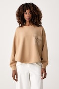 Twinset bluza damska z wiskozą brązowa 262LI2LBB