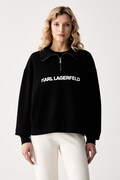 Karl Lagerfeld pulover ženski z viskozo črn B3W44017