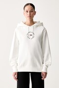 Tommy Jeans bluza z kapturem damska z bawełną biała DW0DW22823