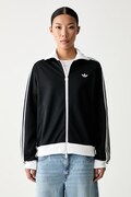 adidas Originals кофта на застібці жіноча з бавовною Beckenbauer чорна KV9560