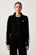 adidas Originals hanorac cu fermoar pentru femei cu vâscoză Firebird negru KS7366
