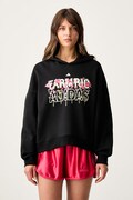 adidas bluza z kapturem damska z bawełną x Farm Rio czarna KR0252
