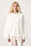 adidas bluza z kapturem damska bawełniana beżowa KV9929