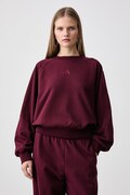 adidas hanorac pentru femei din bumbac burgund KV9824