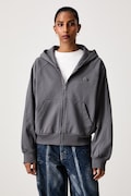adidas bluza rozpinana z kapturem damska bawełniana szara KV7333