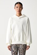 adidas bluza z kapturem damska bawełniana beżowa KV9792