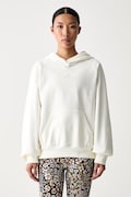 adidas bluza z kapturem damska bawełniana beżowa KV9792