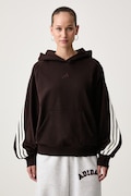 adidas bluza z kapturem damska bawełniana brązowa KW7701