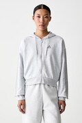 adidas bluza z kapturem damska z bawełną Essentials szara KF8325
