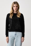Guess bluza damska z bawełną czarna W6BQ14 K6060