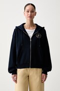 Tommy Hilfiger bluza rozpinana z kapturem damska bawełniana granatowa WW0WW50938