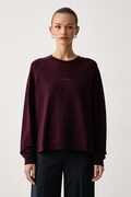 Marc O'Polo oversize pulover ženski bombažen bordo 5000011502