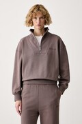 Calvin Klein bluza damska bawełniana brązowa LV044G247G