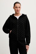 HUGO bluza lounge damska z bawełną FLOKKY_JACKET czarna 50566669