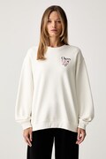HUGO Blue bluza damska bawełniana Classic Crew_B_4 biała 50566576