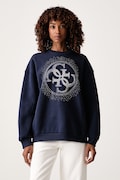 Guess bluza damska z bawełną granatowa W6YQ17 K4355