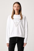 Guess pulover ženski bombažen bel W6YQ14 K4352